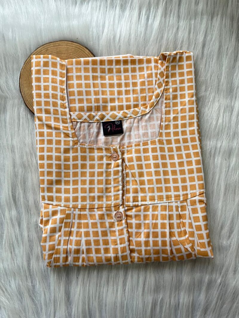 Plus Size Full Open Button Pleated Nighty