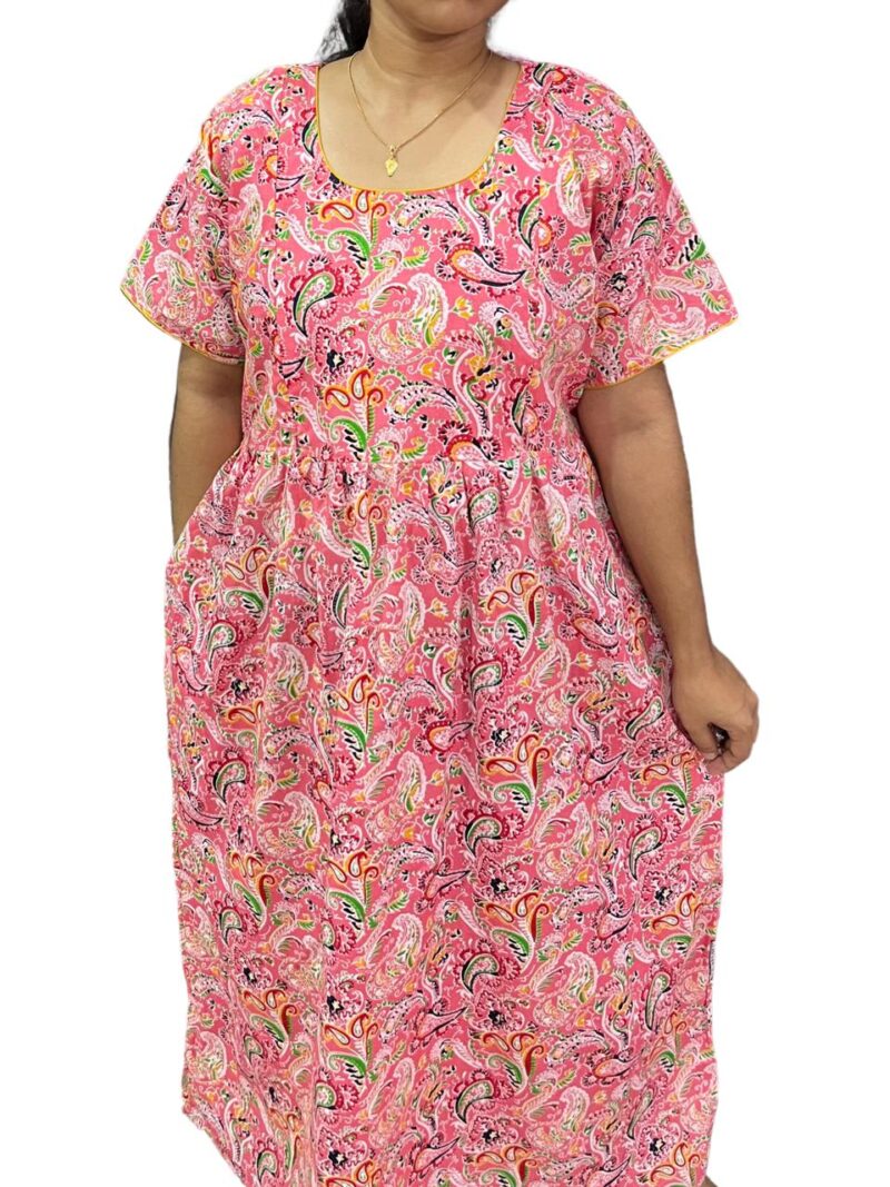 PLUS SIZE FEEDING FROCK WITH SIDE POCKET