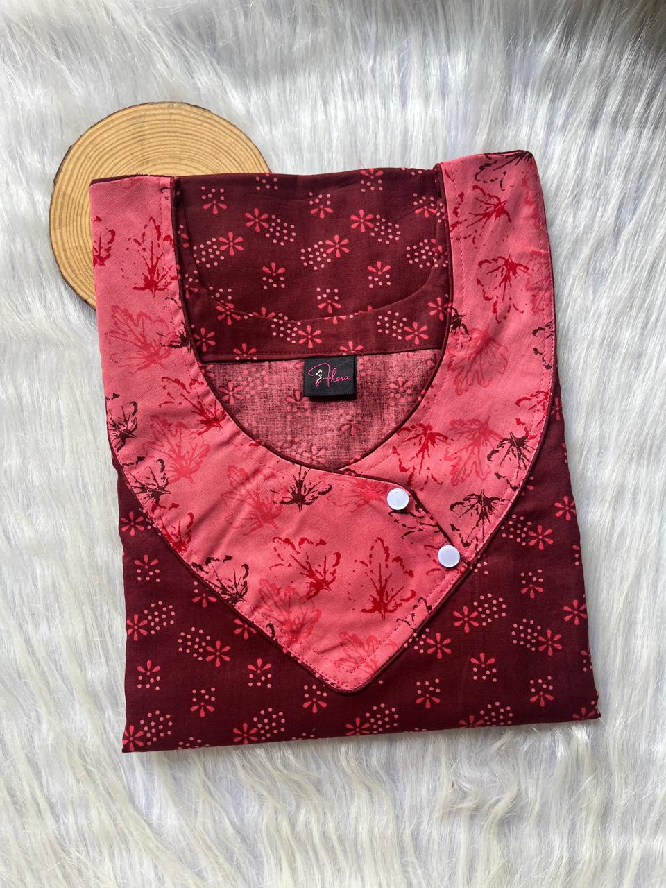 V-Neck Side Button Nighty