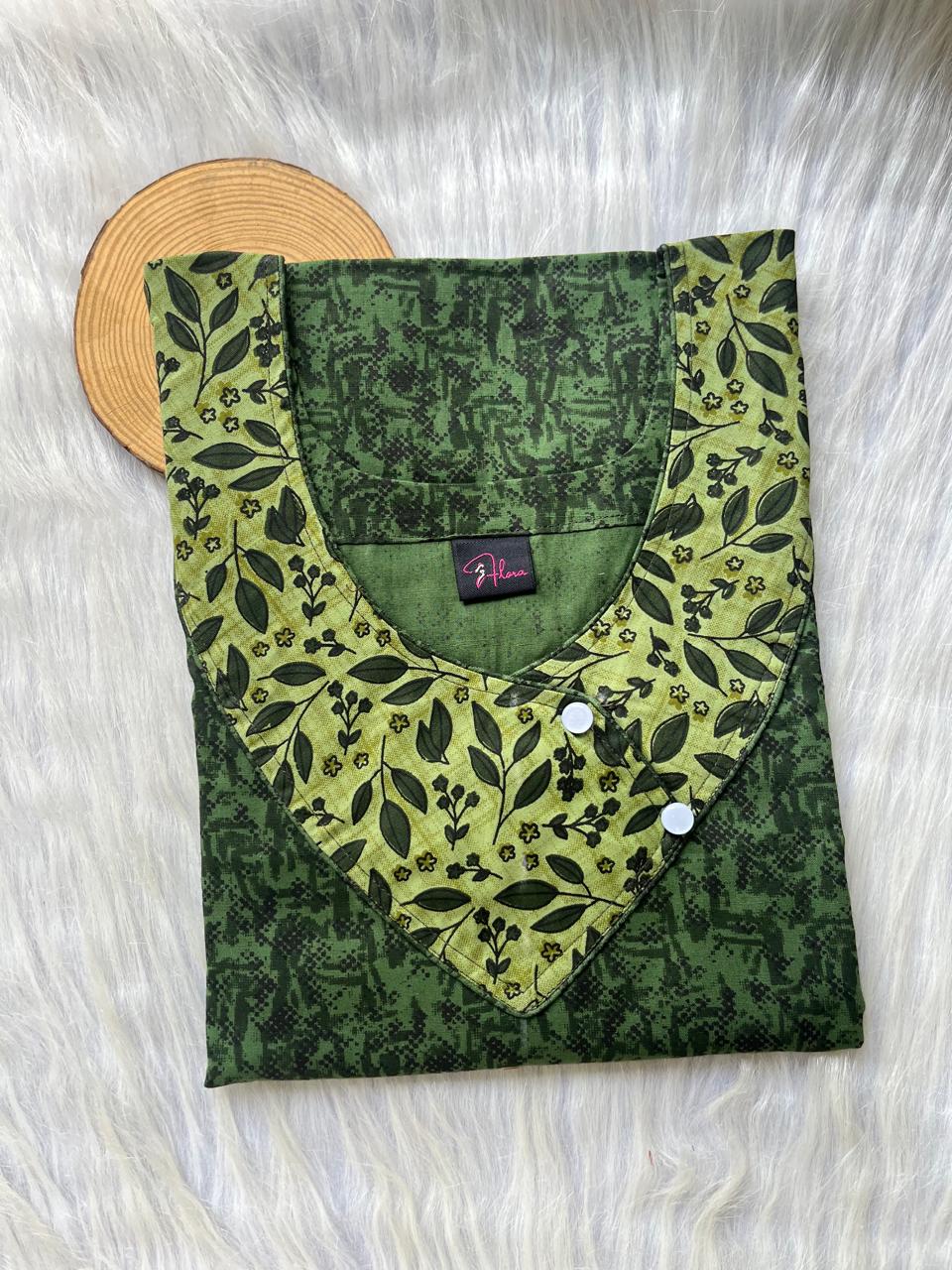 V-Neck Side Button Nighty