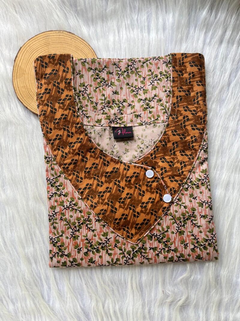 V-Neck Side Button Nighty
