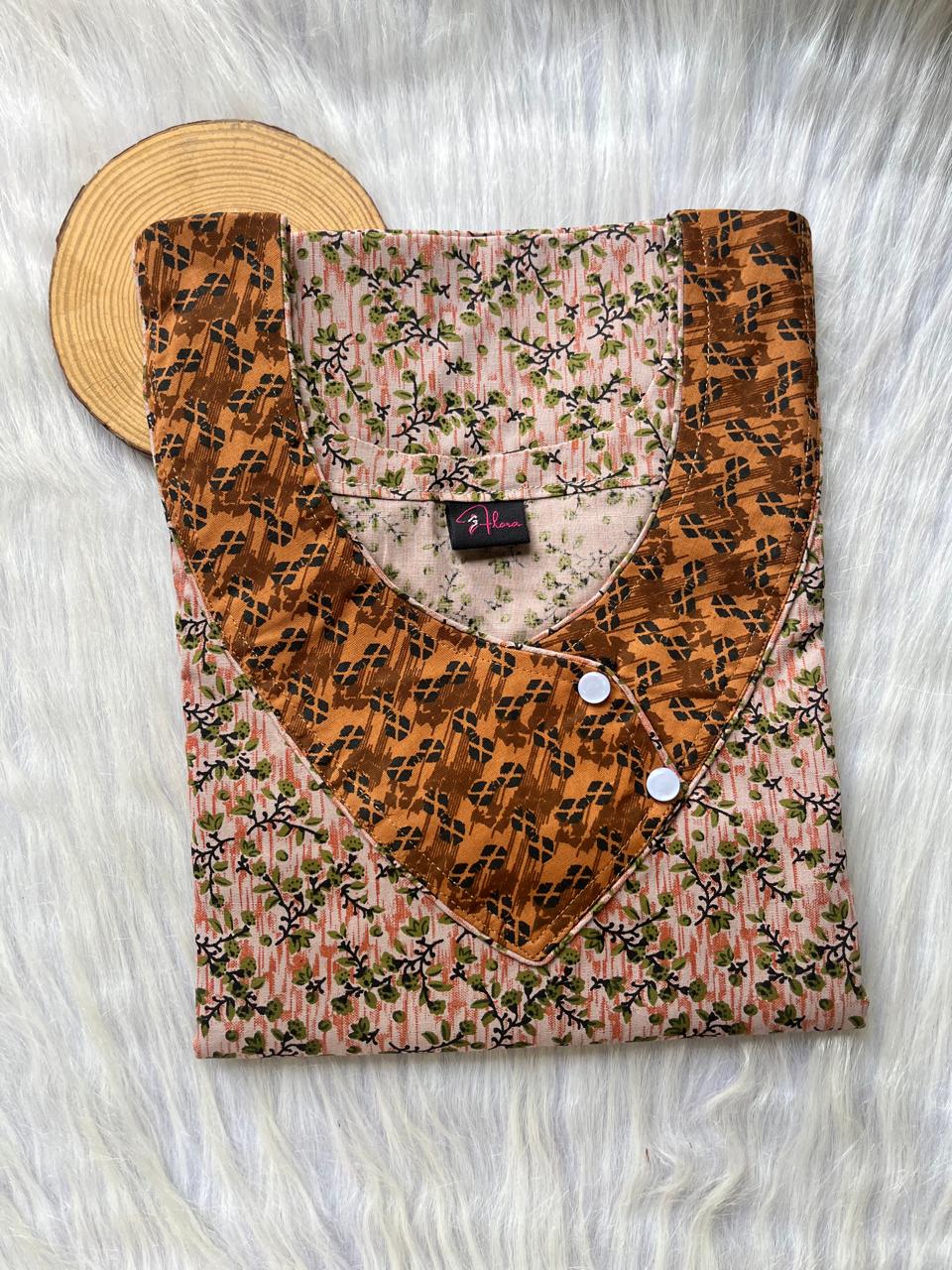 V-Neck Side Button Nighty