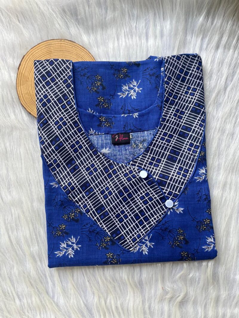 V-Neck Side Button Nighty