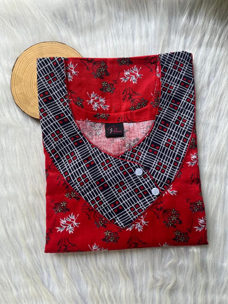 V-Neck Side Button Nighty