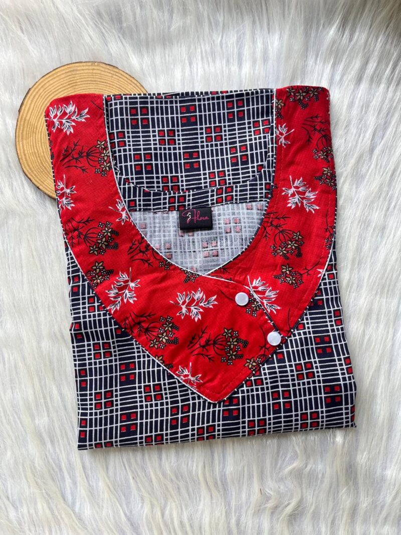 V-Neck Side Button Nighty