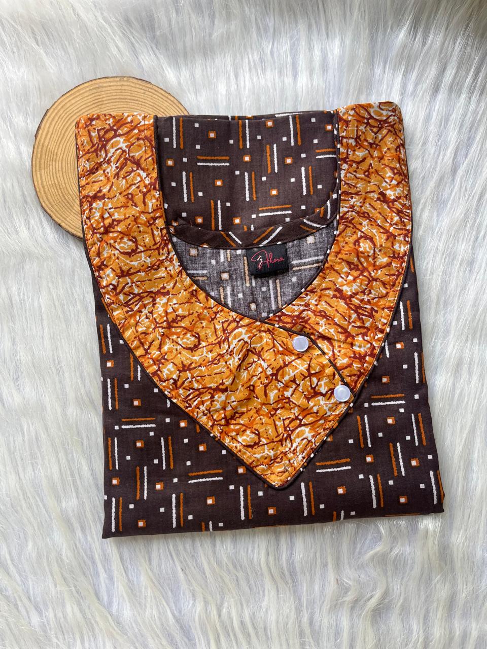 V-Neck Side Button Nighty
