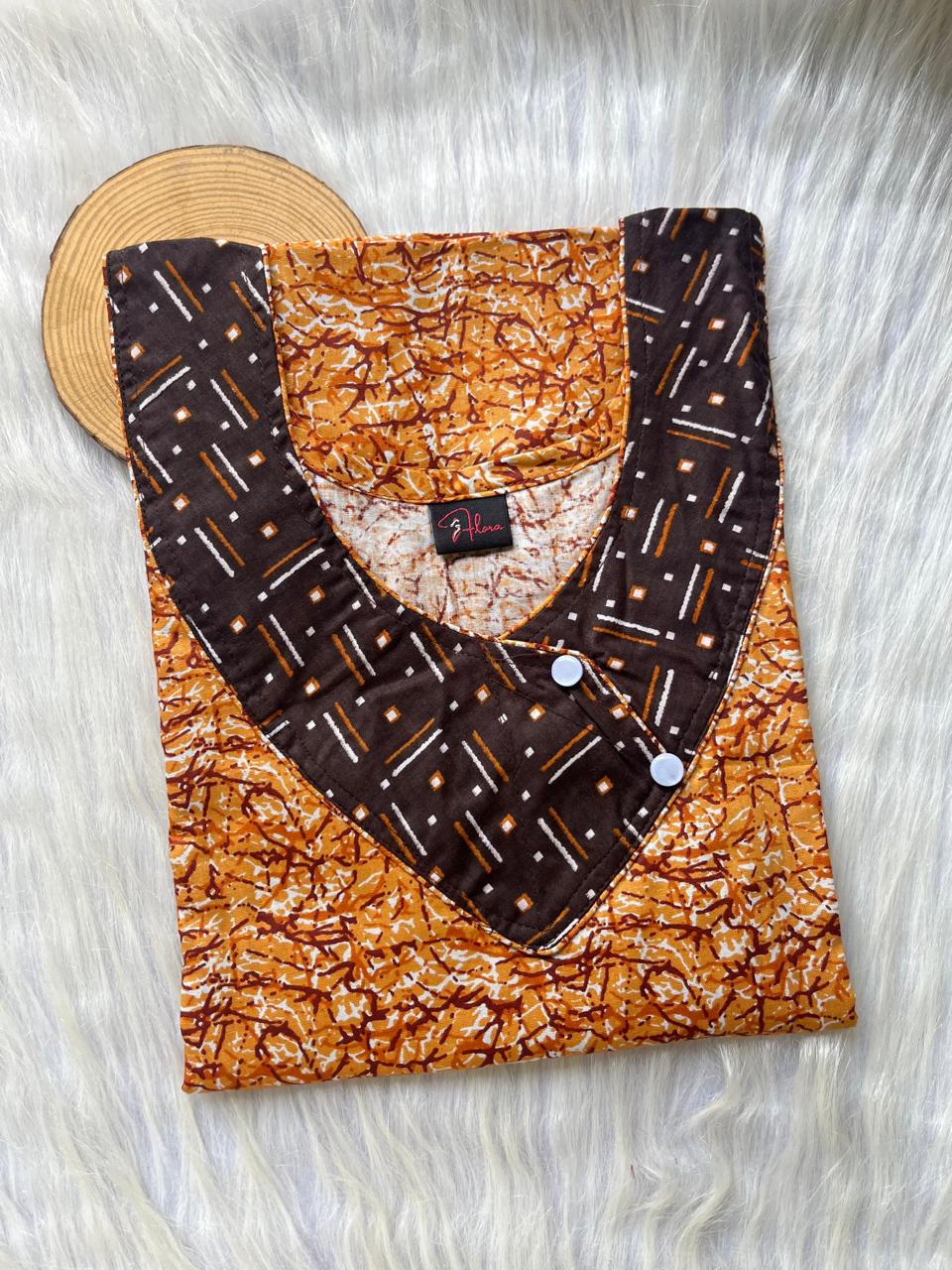 V-Neck Side Button Nighty
