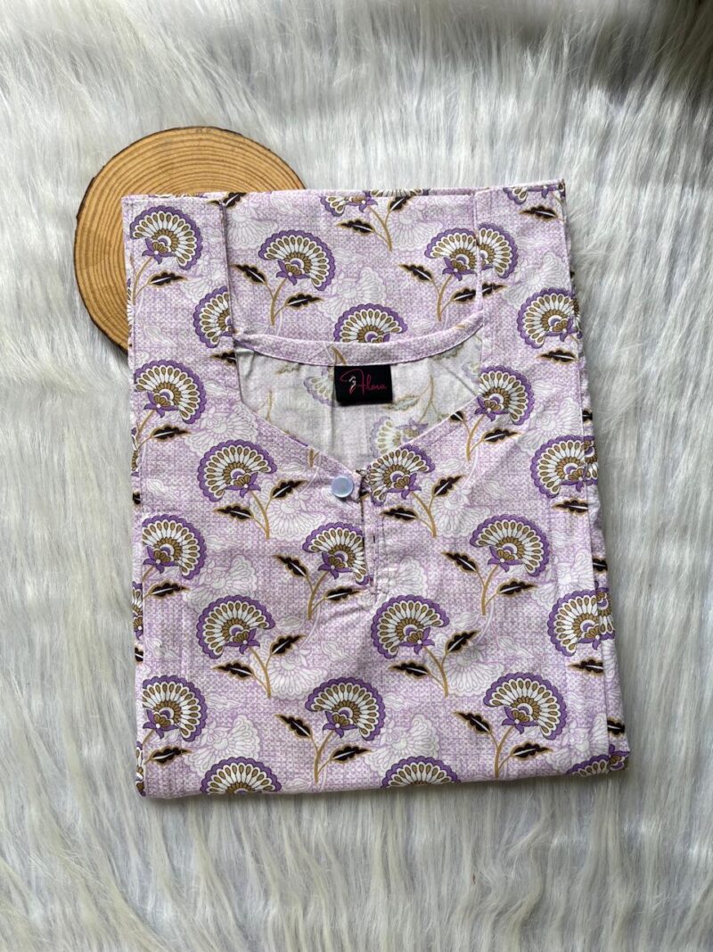 PURE COTTON VERTICAL ZIP FEEDING NIGHTY