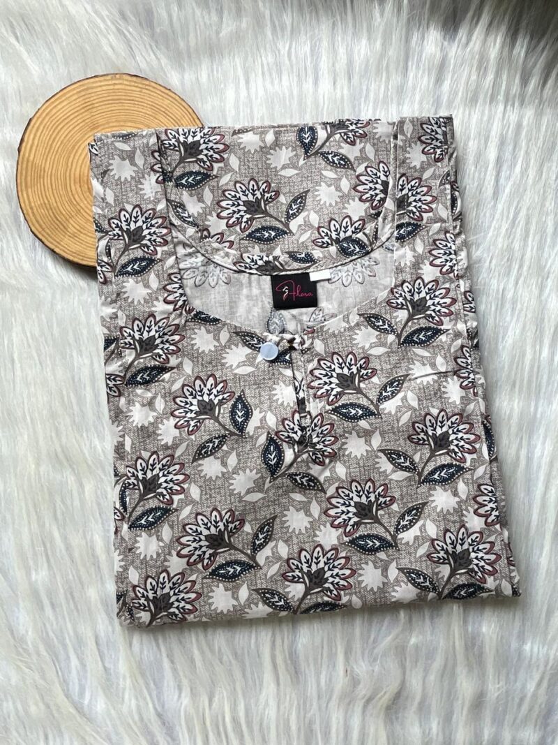 PURE COTTON VERTICAL ZIP FEEDING NIGHTY