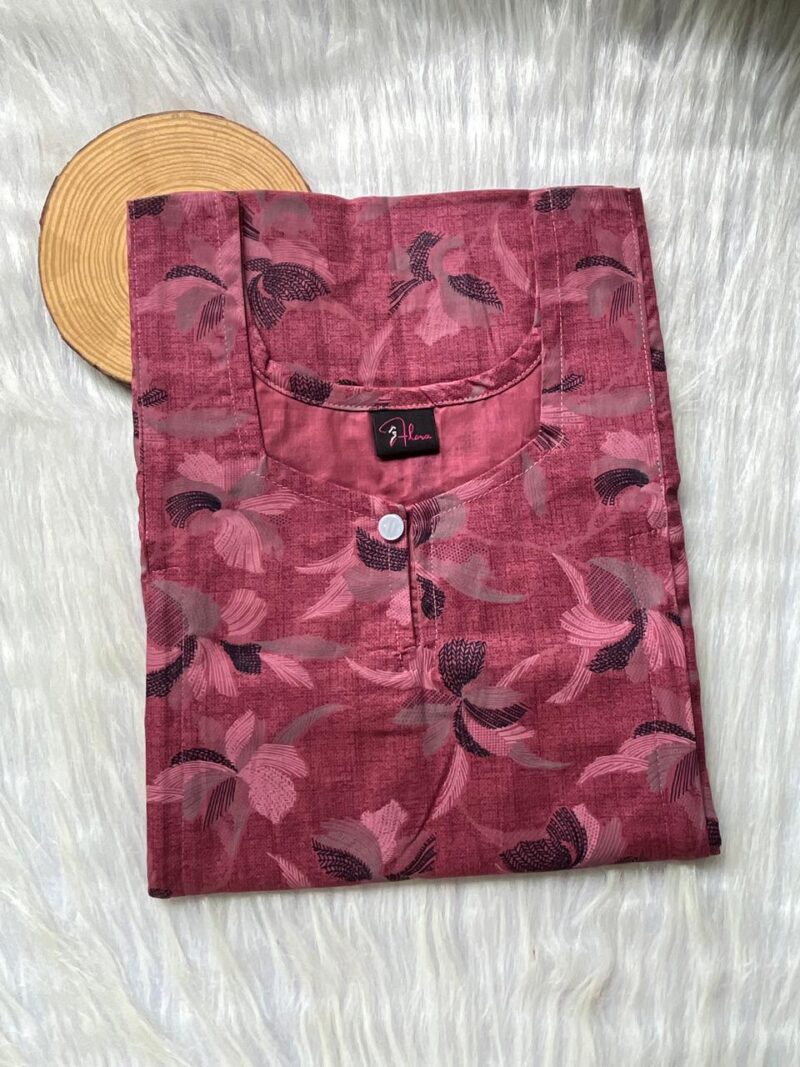 PURE COTTON VERTICAL ZIP FEEDING NIGHTY