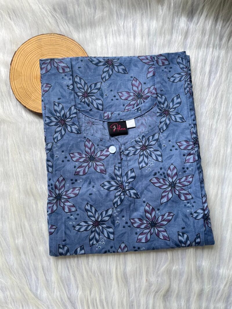 PURE COTTON VERTICAL ZIP FEEDING NIGHTY