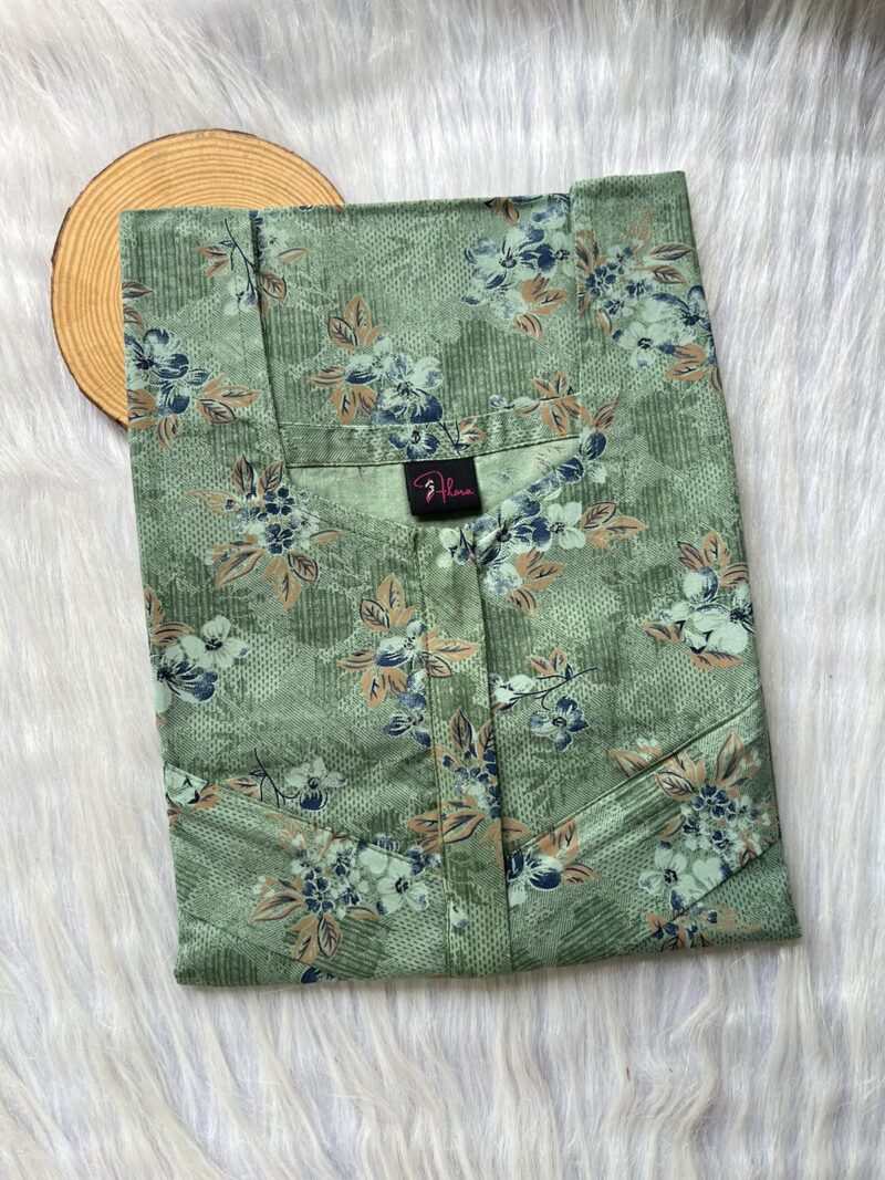 Pure Cotton Horizontal Zip Feeding Nighty