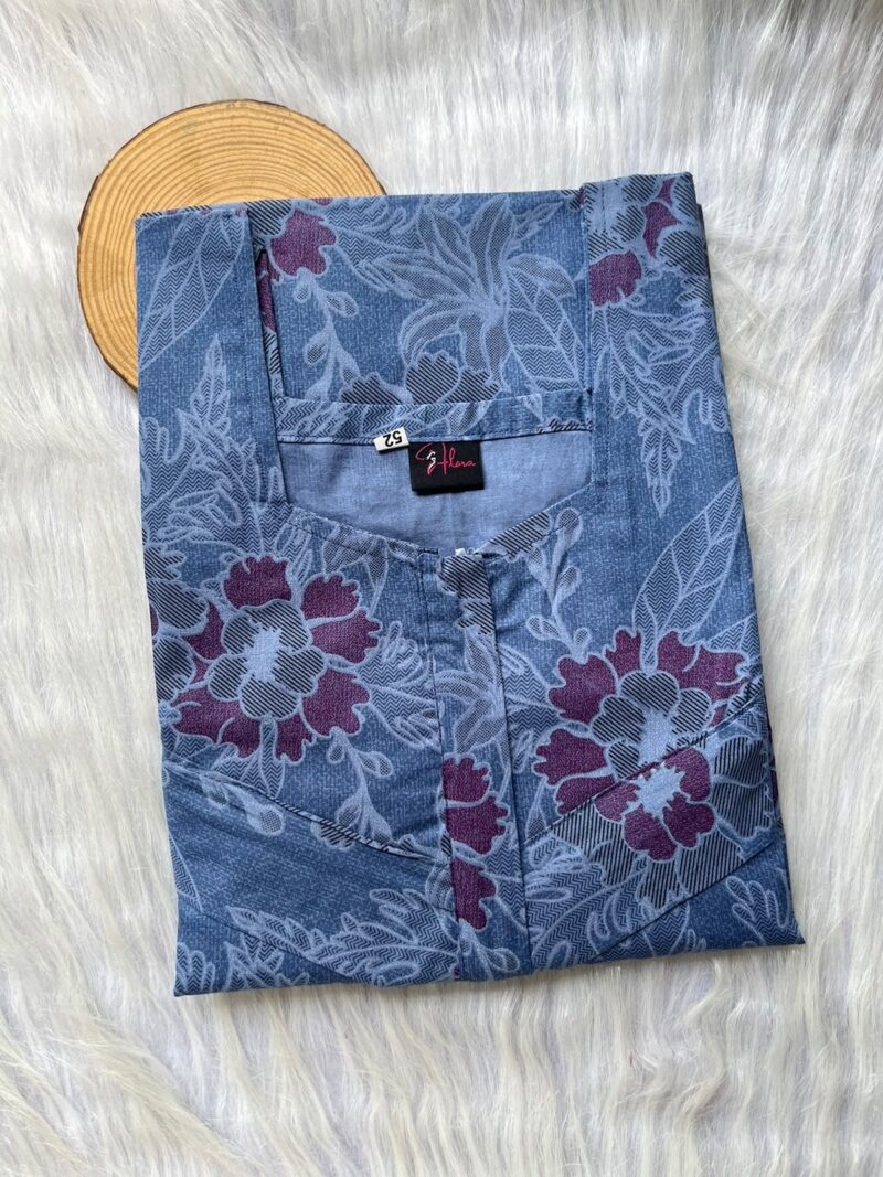 Pure Cotton Horizontal Zip Feeding Nighty