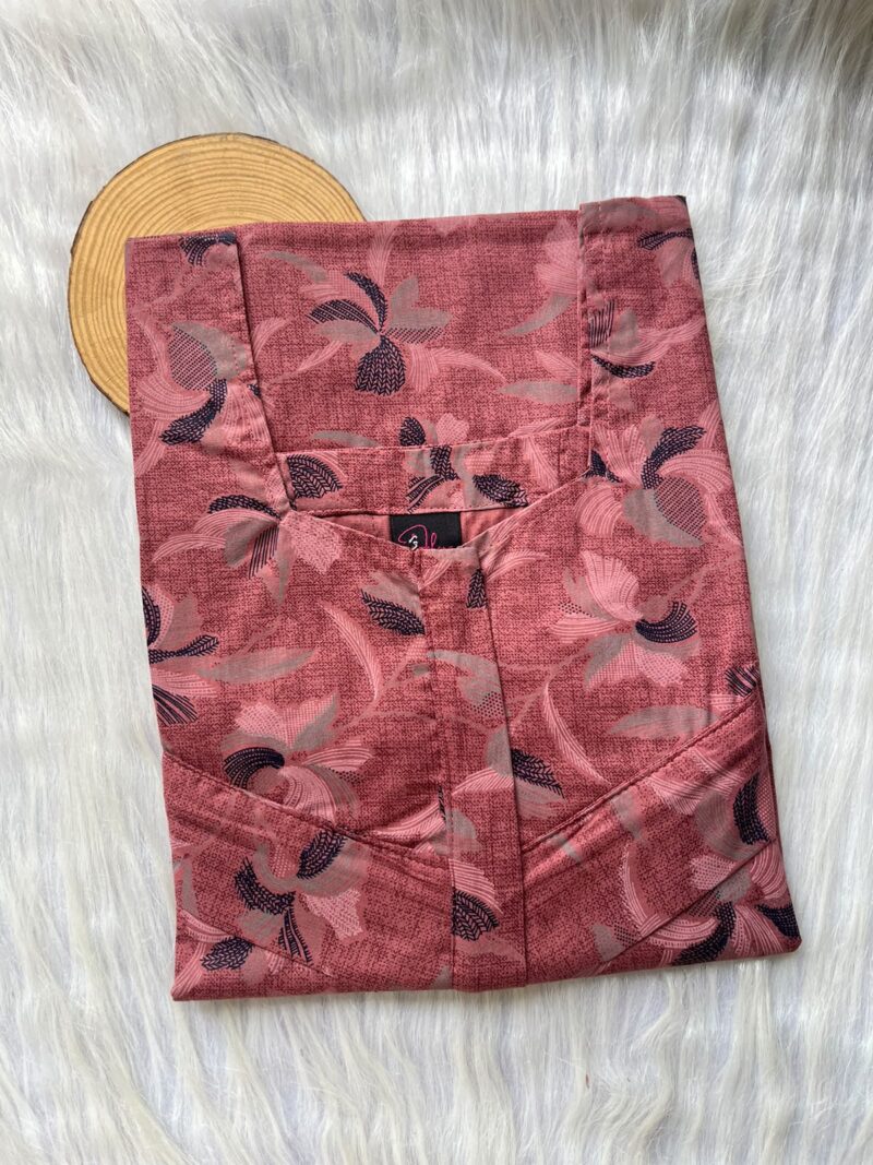 Pure Cotton Horizontal Zip Feeding Nighty