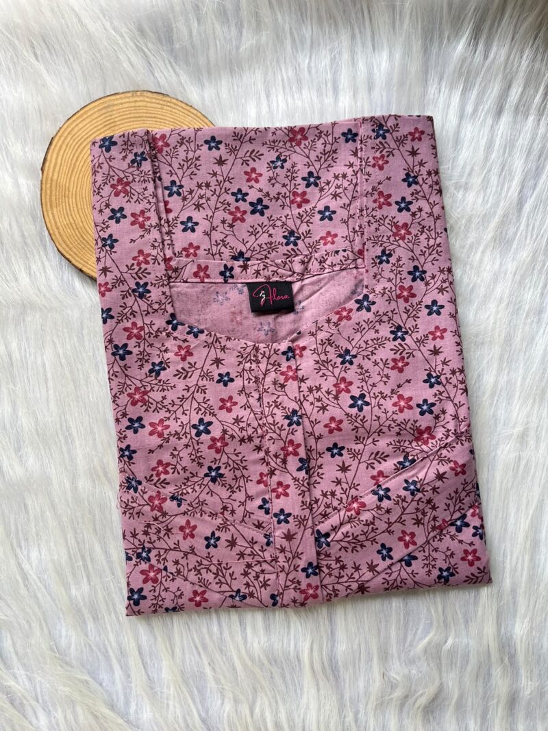 Pure Cotton Horizontal Zip Feeding Nighty
