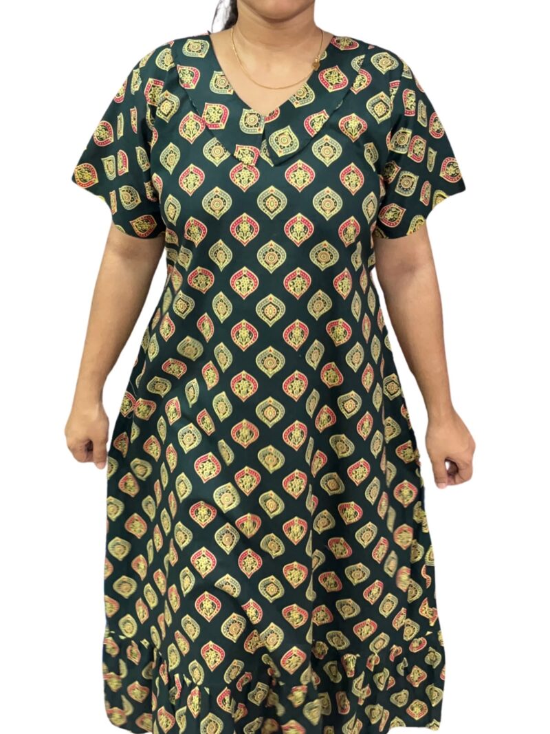 COTTON NON-FEEDING FROCK NIGHTY WITH PETER PAN COLLAR
