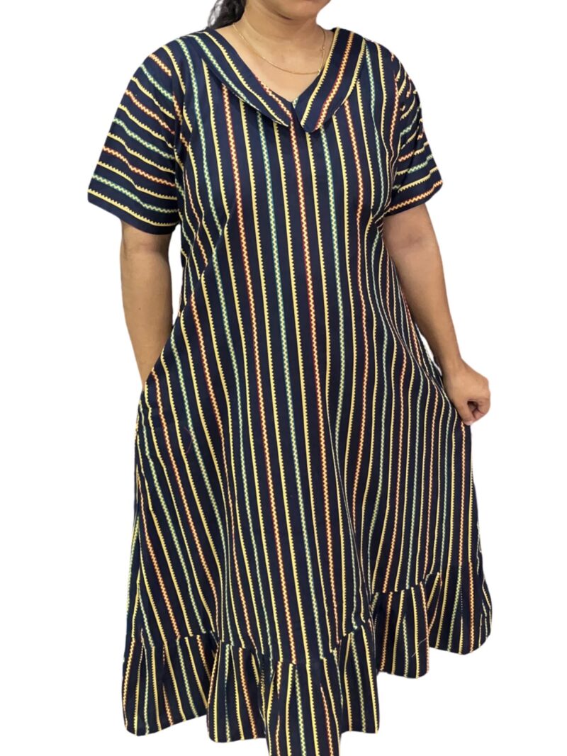 COTTON NON-FEEDING FROCK NIGHTY WITH PETER PAN COLLAR