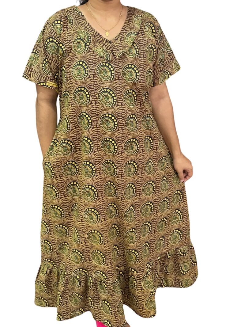 COTTON NON-FEEDING FROCK NIGHTY WITH PETER PAN COLLAR