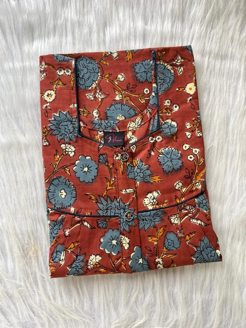 JAIPUR COTTON LONG ZIP FEEDING NIGHTY