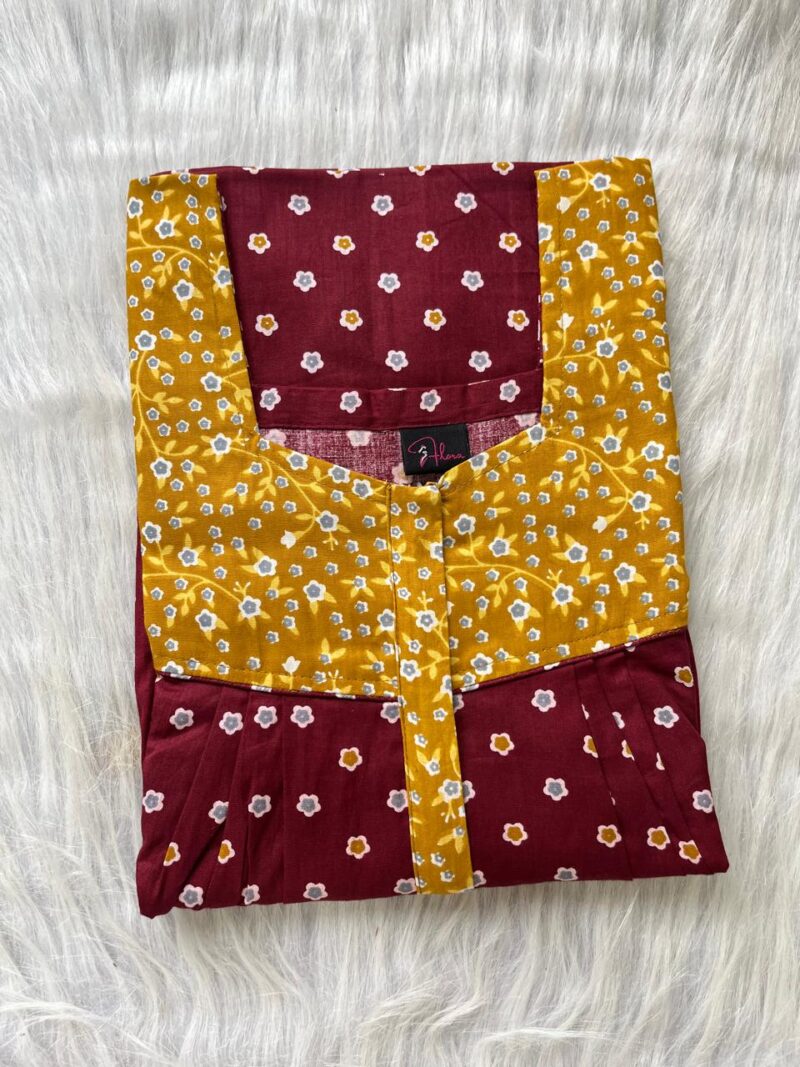 Mix N Match Square Neck Pleated Nighty