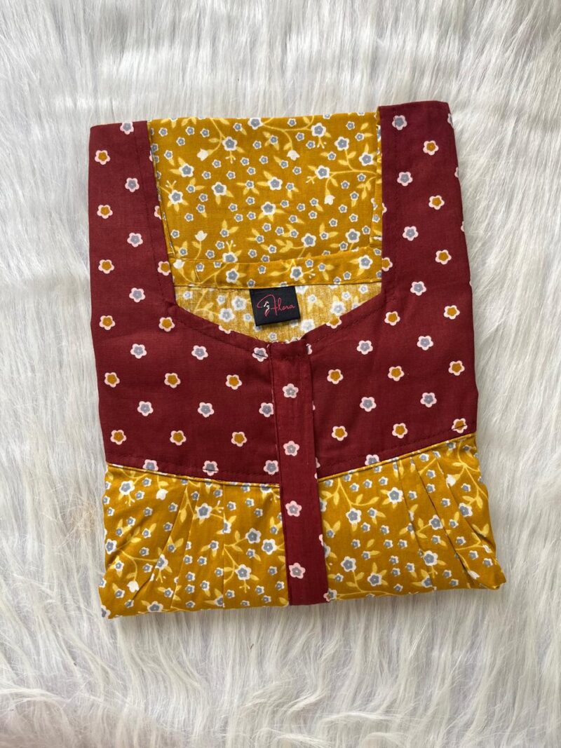 Mix N Match Square Neck Pleated Nighty
