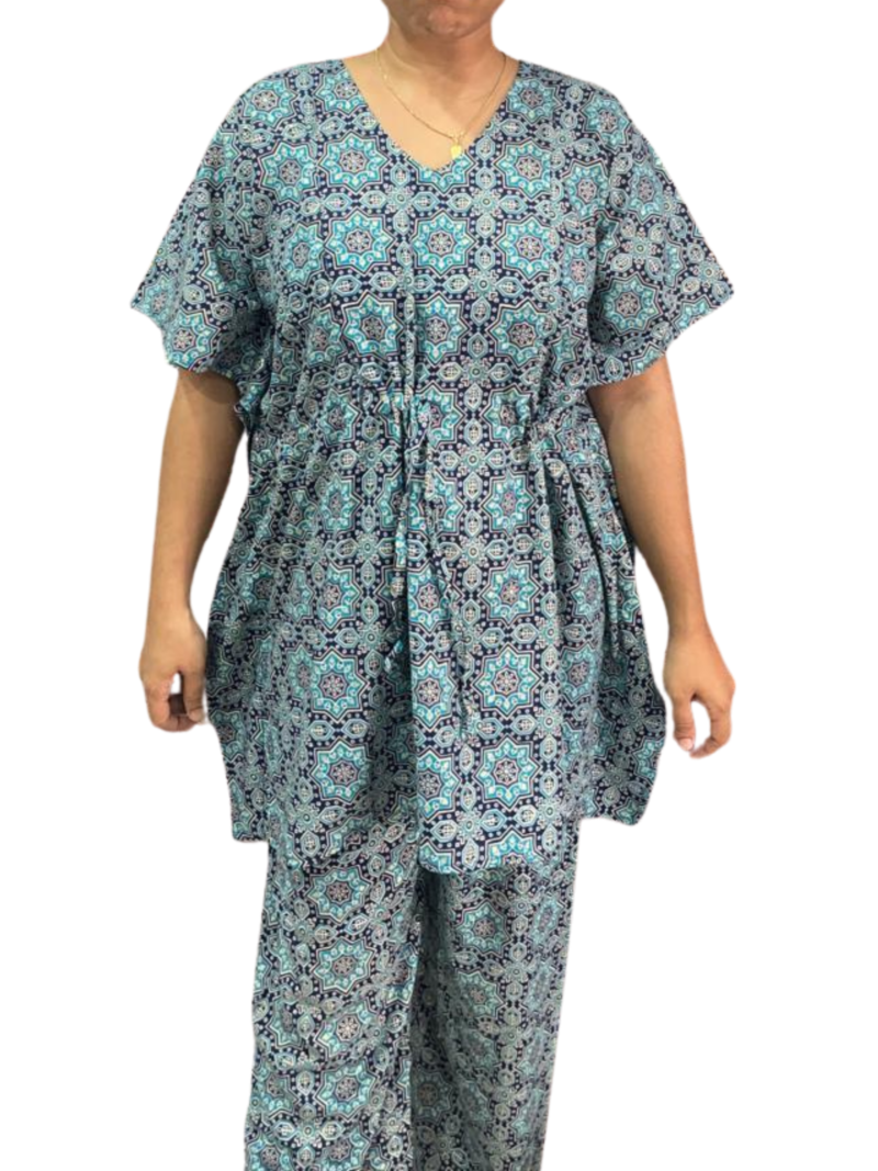 Rayon Kaftan Feeding Co-Ord Set with Adjustable Tie & Palazzo Pant