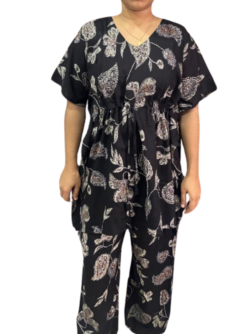 Rayon Kaftan Feeding Co-Ord set with Adjustable Tie & Palazzo Pant