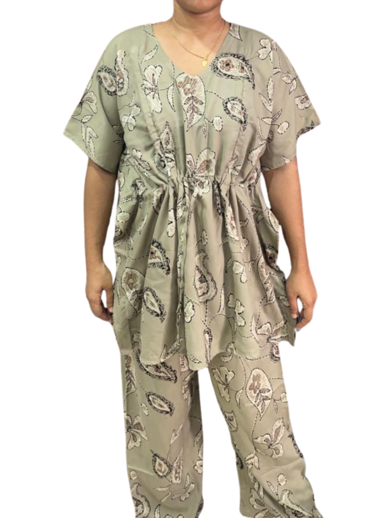 Rayon Kaftan Feeding Co-Ord set with Adjustable Tie & Palazzo Pant