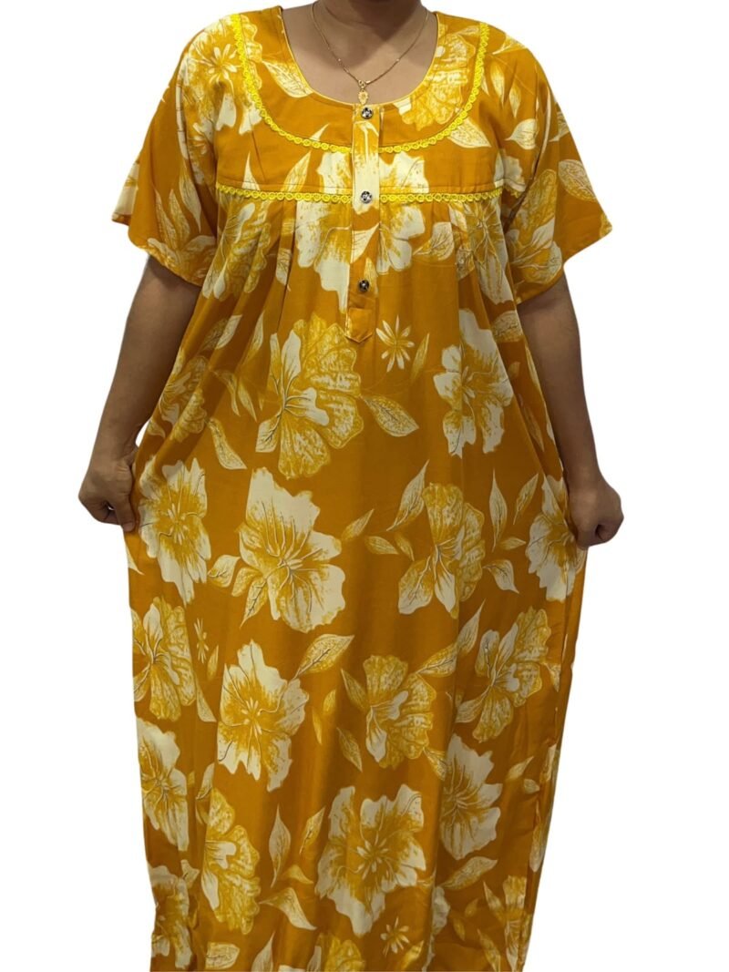 RAYON DOUBLE LACE  ZIP NIGHTY