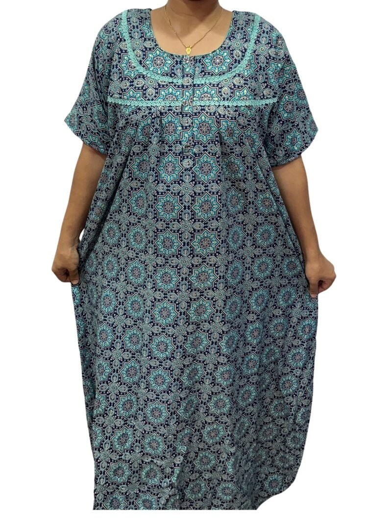 RAYON DOUBLE LACE  ZIP NIGHTY