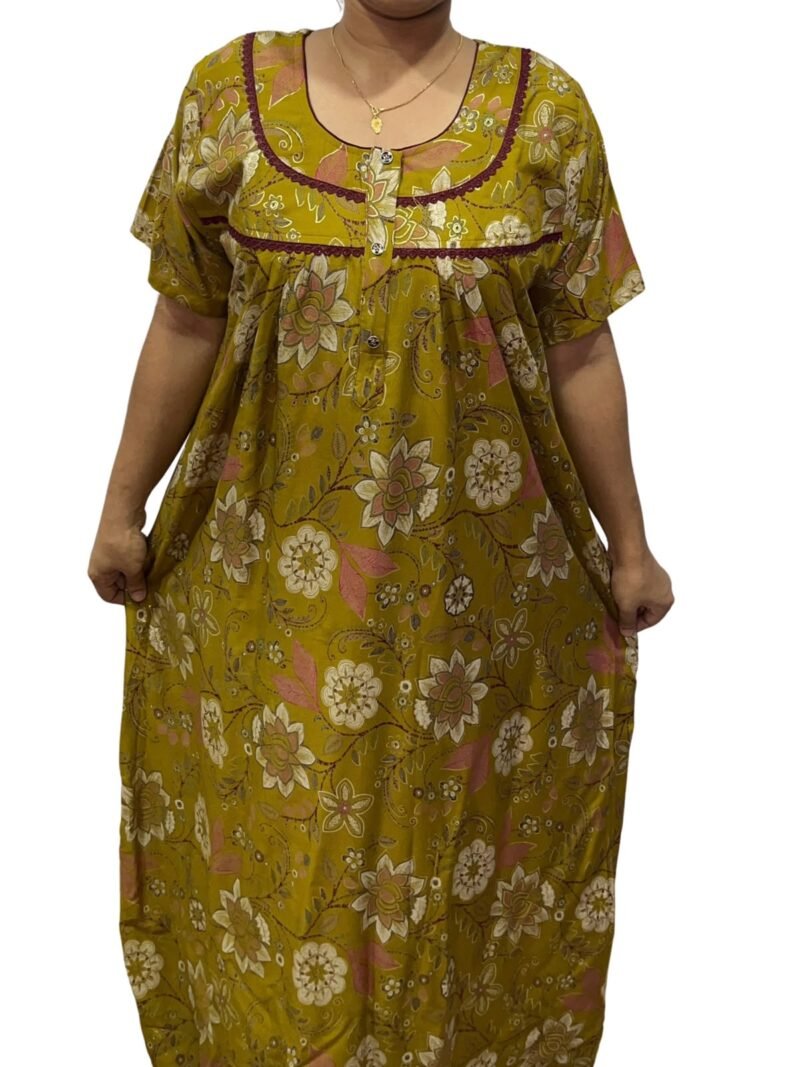 RAYON DOUBLE LACE  ZIP NIGHTY