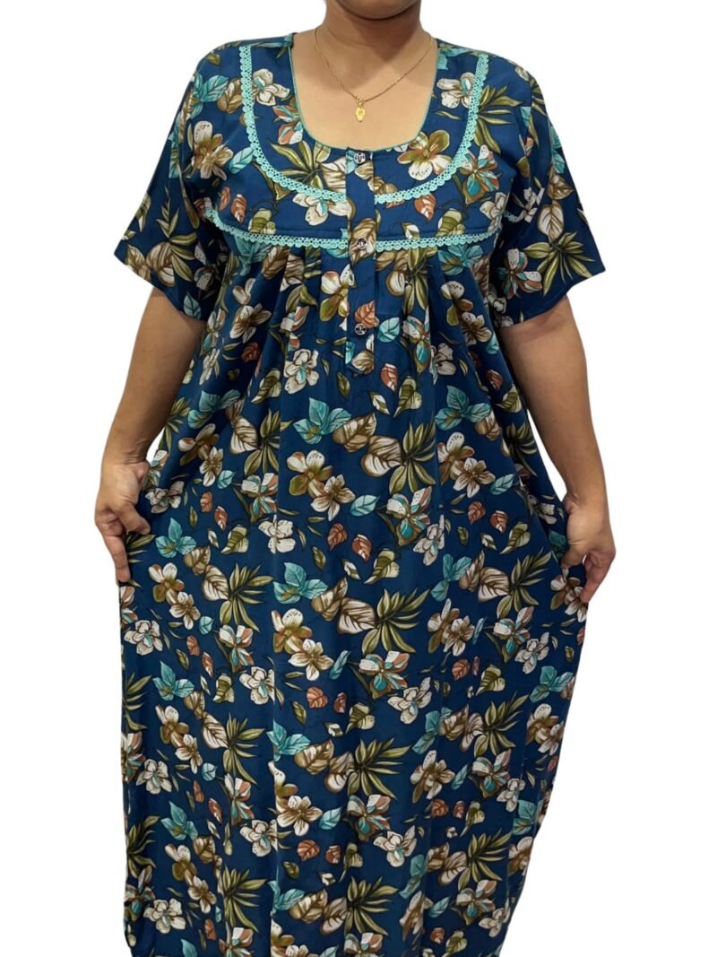 RAYON DOUBLE LACE  ZIP NIGHTY
