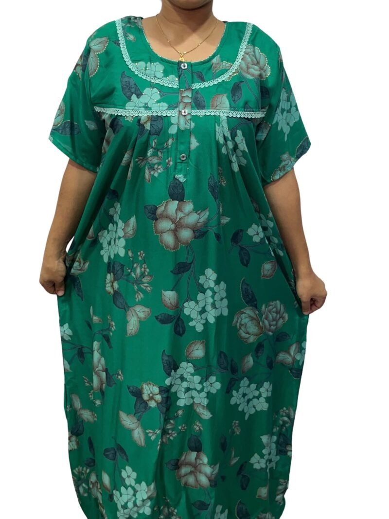 RAYON DOUBLE LACE  ZIP NIGHTY