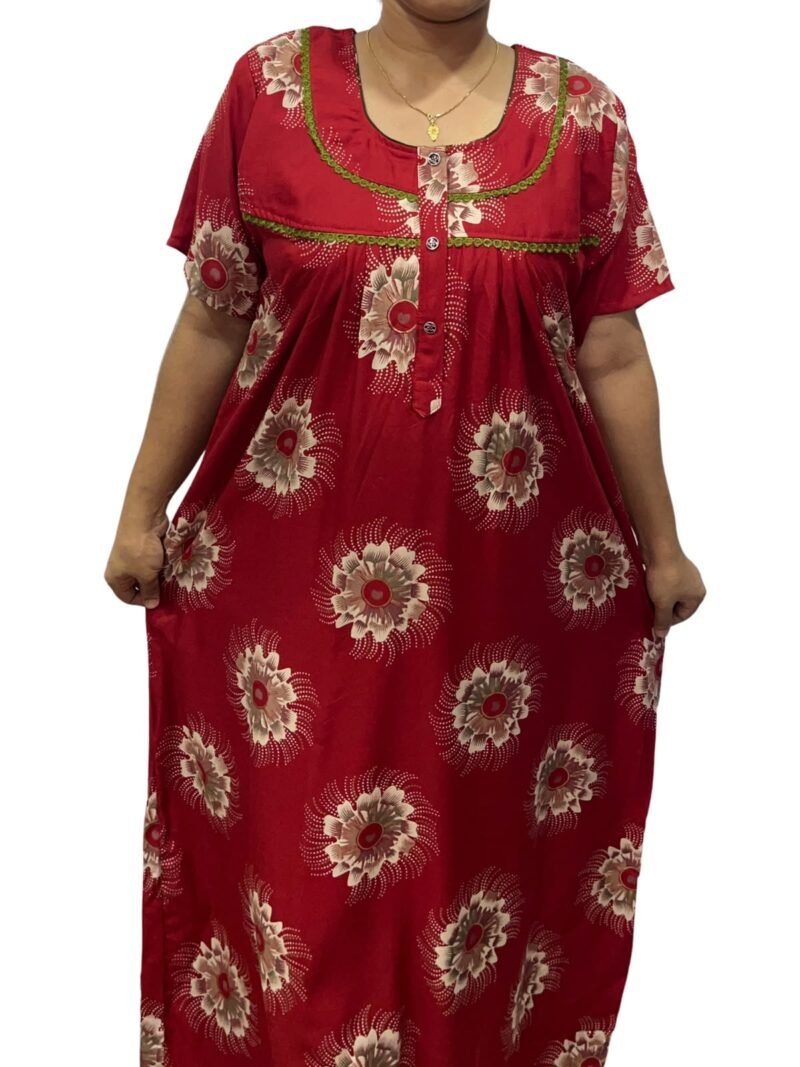 RAYON DOUBLE LACE  ZIP NIGHTY