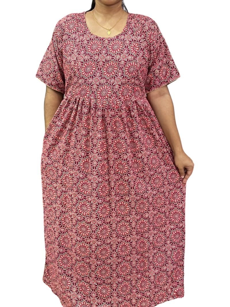 RAYON FEEDING FROCK WITH SIDE POCKET