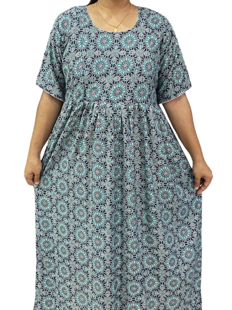 RAYON FEEDING FROCK WITH SIDE POCKET
