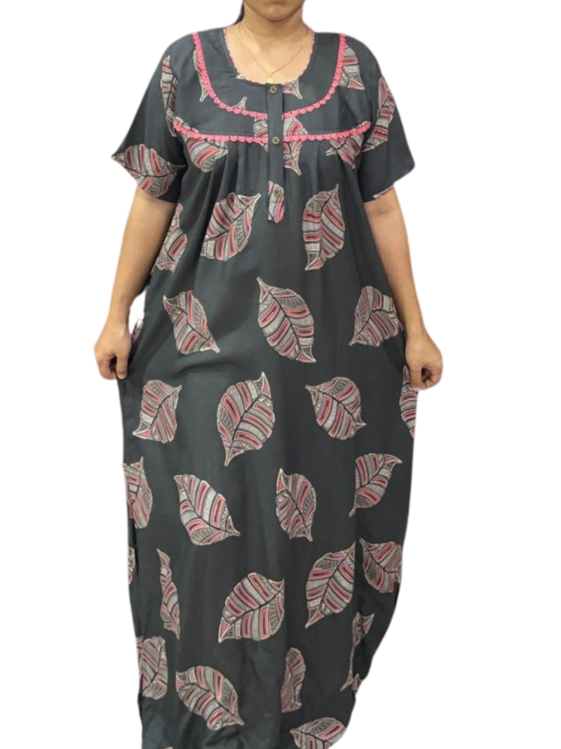 RAYON DOUBLE LACE  ZIP NIGHTY