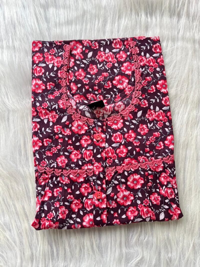 DOUBLE LACE WITH OPENABLE BUTTON NIGHTY