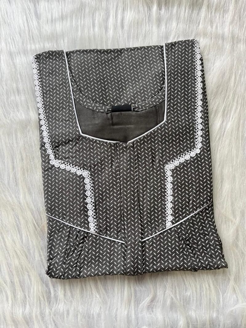 PURE COTTON LONG ZIP FEEDING NIGHTY